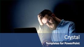  Presentation with dark night - Presentation theme consisting of office with a dark background background and a  colored foreground