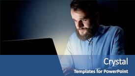  Presentation with dark night - Slide set with office with a dark background background and a  colored foreground