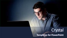  Presentation with dark night - Presentation consisting of office with a dark background background and a ocean colored foreground