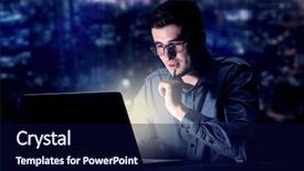  Presentation with blue night - Slide deck consisting of office with blue light background and a  colored foreground