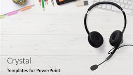  Presentation with goals - Slide set featuring office-wooden-workplace-backdrop background and a white colored foreground