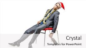  Presentation with christmas party - Slide deck having  background and a  colored foreground.