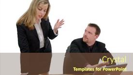  Presentation with worker - Cool new PPT theme with office-worker-caught-with-incriminating backdrop and a tawny brown colored foreground