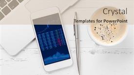  Presentation with market data - Audience pleasing slide deck consisting of office-workplace-table-with-supplies backdrop and a lemonade colored foreground