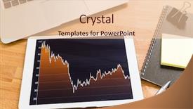  Presentation with ict modern laptop - Presentation design featuring office workplace with laptop computer background and a lemonade colored foreground