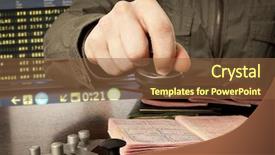  Presentation with corrections officer prison guard 3d - Cool new PPT theme with officer of the state border backdrop and a tawny brown colored foreground