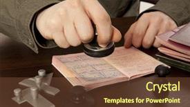  Presentation with border - Theme having officer of the state border background and a tawny brown colored foreground