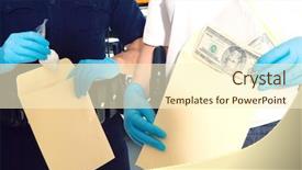  Presentation with drug police - Theme enhanced with officers inserting dollars and drug background and a cream colored foreground