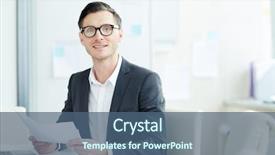  Presentation with employee anniversary work office - Audience pleasing presentation design consisting of official - young male office worker backdrop and a ocean colored foreground