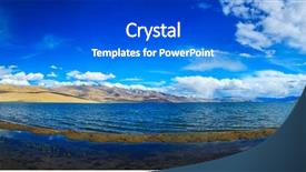  Presentation with wetland - Cool new theme with official name - tsomoriri wetland conservation backdrop and a cobalt blue colored foreground