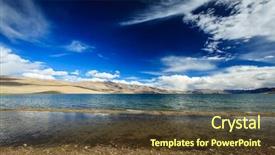  Presentation with wetland - Amazing theme having official name tsomoriri wetland conservation backdrop and a tawny brown colored foreground