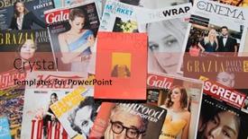  Presentation with publication - Amazing slide deck having official-publication-of-the-cannes backdrop and a coral colored foreground