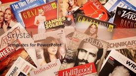  Presentation with publication - Amazing presentation theme having official-publication-of-the-cannes backdrop and a coral colored foreground