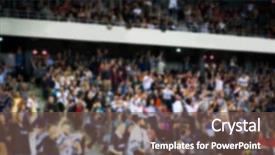  Presentation with game on - Slide deck with officiating games - blurred crowd during a basketball background and a tawny brown colored foreground