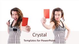  Presentation with judge it - Amazing PPT layouts having officiating games - woman judge isolated backdrop and a lemonade colored foreground