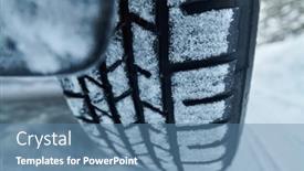  Presentation with suv - Colorful slide deck enhanced with offroad-suv-car-on-icy backdrop and a teal colored foreground