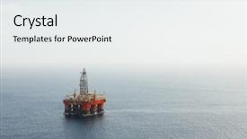  Presentation with oil platform - Theme consisting of offshore oil and gas platform background and a white colored foreground