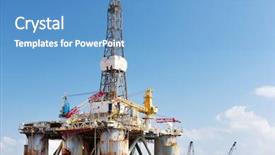  Presentation with offshore platform - Colorful presentation enhanced with offshore oil platform backdrop and a teal colored foreground