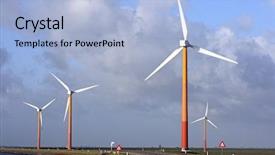  Presentation with offshore wind - Cool new slides with offshore wind turbine - windmills near the ijsselmeer backdrop and a light blue colored foreground