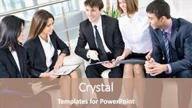  Presentation with young business people - Beautiful theme featuring ofice - image of young business people backdrop and a  colored foreground