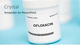  Presentation with urinary tract infection - Slide set with ofloxacin-is-an-antibiotic-used background and a  colored foreground