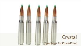  Presentation with ballistic - Slide set featuring  background and a  colored foreground