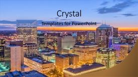  Presentation with cleveland ohio - Colorful slide deck enhanced with oh - cleveland ohio usa downtown city backdrop and a light blue colored foreground