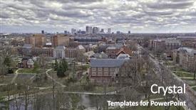  Presentation with columbus - Cool new theme with ohio beyond the ohio state backdrop and a dark gray colored foreground