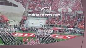  Presentation with football field - Amazing presentation having ohio-state-football-team-takes backdrop and a gray colored foreground