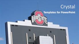  Presentation with stadium - Cool new slide set with ohio-state-stadium-editorial-use backdrop and a teal colored foreground