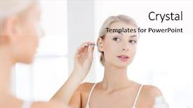  Presentation with hygiene - PPT layouts having oido - beauty hygiene and people concept background and a white colored foreground