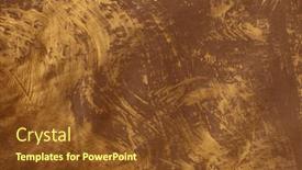  Presentation with abstract gold - PPT theme featuring oil-and-acrylic-smear-blot background and a tawny brown colored foreground