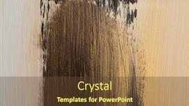  Presentation with abstract gold black - PPT theme with oil-and-acrylic-smear-blot background and a tawny brown colored foreground