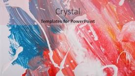  Presentation with oil - Presentation theme consisting of oil-and-acrylic-smear-brushstroke background and a coral colored foreground