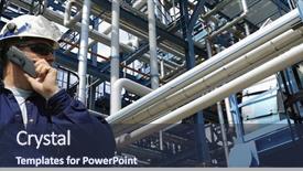  Presentation with oil gas - Presentation enhanced with oil and gas and pipelines background and a tawny brown colored foreground