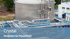  Presentation with oil industry - Beautiful PPT layouts featuring oil and gas industry backdrop and a teal colored foreground