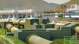  Presentation with pipe line - Cool new PPT theme with oil and gas industry backdrop and a coral colored foreground