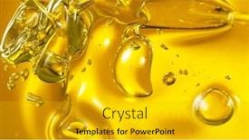  Presentation with air bubbles - Presentation featuring oil-background-with-air-bubbles background and a gold colored foreground