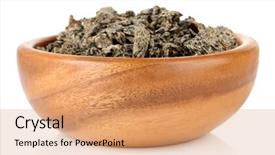  Presentation with oil and gas - Audience pleasing presentation theme consisting of oil-cake-in-wooden-bowl backdrop and a coral colored foreground