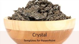  Presentation with oil - Beautiful PPT theme featuring oil-cake-in-wooden-bowl backdrop and a coral colored foreground