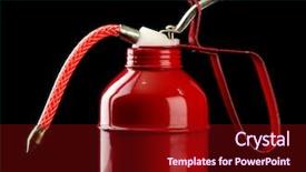  Presentation with oil rig in white and black - PPT layouts having oil can on black background background and a wine colored foreground