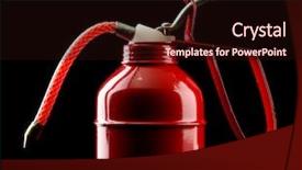  Presentation with oil rig in white and black - Slide deck enhanced with oil can on black background background and a wine colored foreground