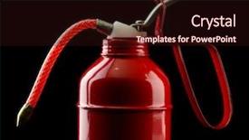  Presentation with oil rig in white and black - Presentation theme consisting of oil can on black background background and a wine colored foreground