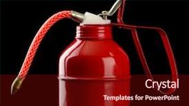  Presentation with oil rig in white and black - PPT layouts featuring oil can on black background background and a wine colored foreground