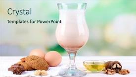 Presentation with natural - PPT theme with oil canada - eggnog with cookies on wooden background and a  colored foreground