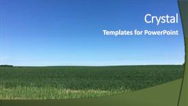  Presentation with grass texture on green - Amazing presentation theme having oil canada - prairies in alberta with nice backdrop and a teal colored foreground