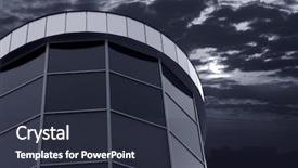  Presentation with skyscraper - Presentation with oil canada - skyscraper background and a  colored foreground