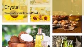  Presentation with oil - PPT layouts featuring oil collage background and a yellow colored foreground