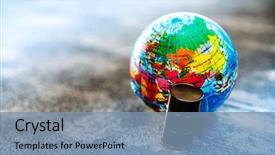  Presentation with middle east - Theme having oil crisis concept - oil barrel background and a seafoam green colored foreground