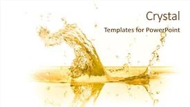  Presentation with orange juice - Theme having oil drops - orange juice splash isolated background and a cream colored foreground